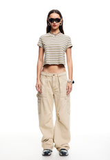 NORTH LIGHT TEE - YELLOW STRIPE