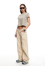 NORTH LIGHT TEE - YELLOW STRIPE