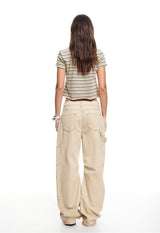 NORTH LIGHT TEE - YELLOW STRIPE