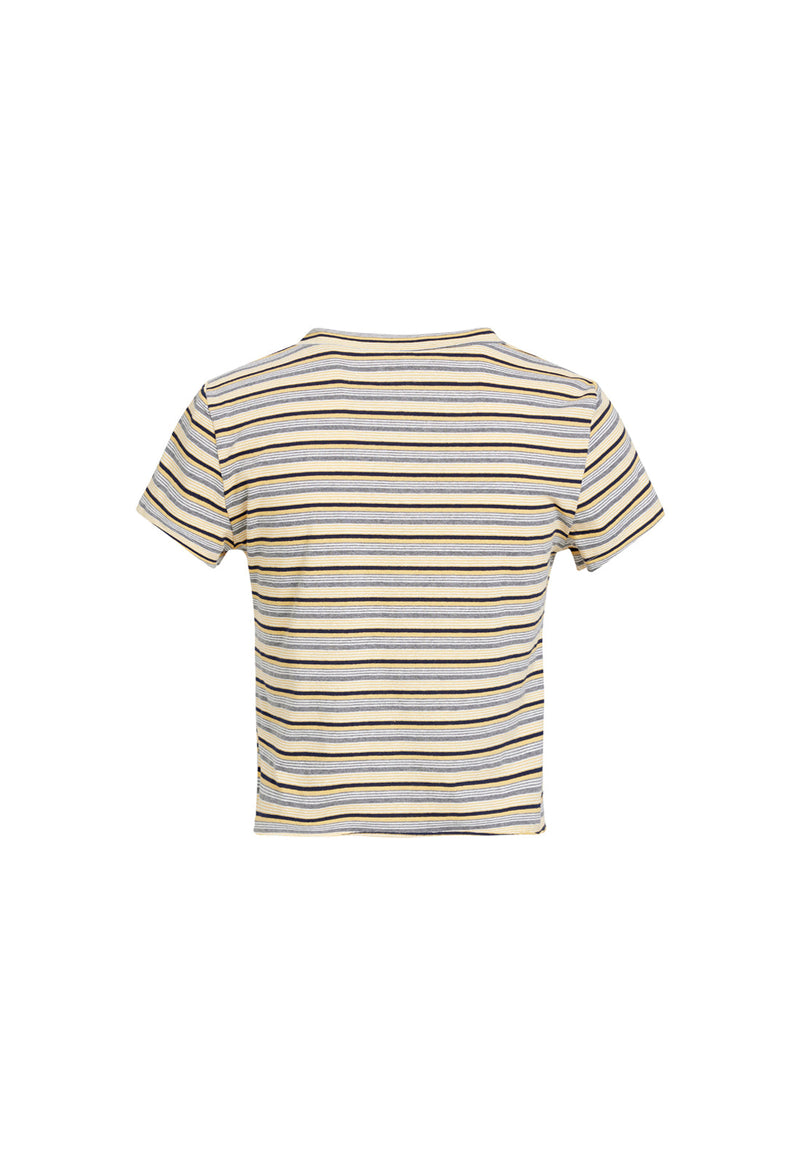 NORTH LIGHT TEE - YELLOW STRIPE