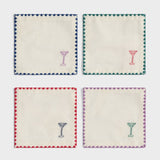 Napkin cocktail zigzag set of 4