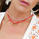 Necklaces Ecume - Coral