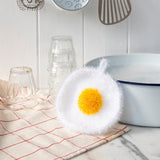Non-scratch scrubber dishcloth - Fried egg 