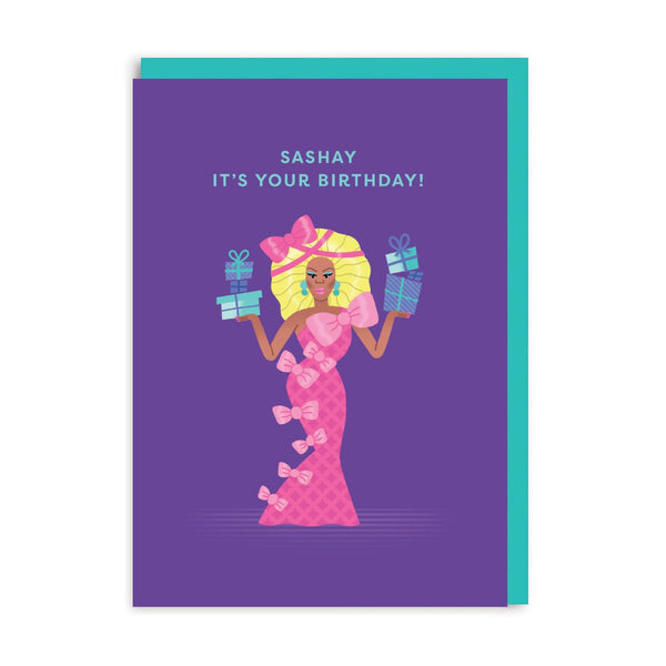 OOH DEER Ru Paul Sashay Birthday Card