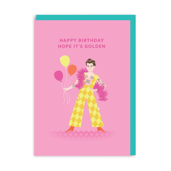 OOH DEER Harry Styles Golden Birthday Card