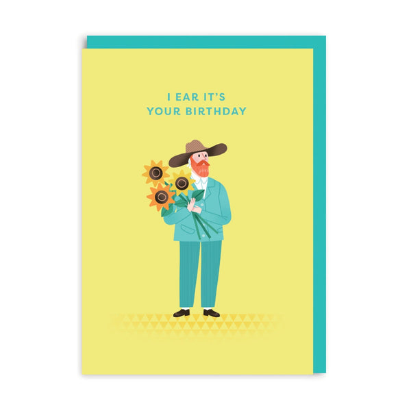 OOH DEER Van Gogh Ear Birthday Card