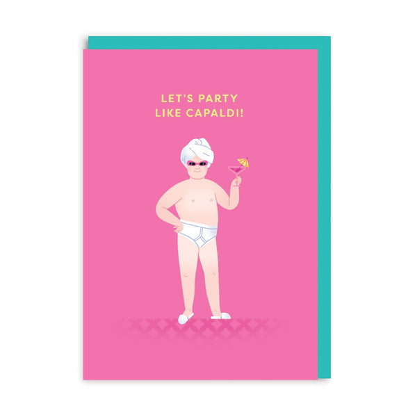 OOH DEER Party Like Lewis Capaldi Greeting Card