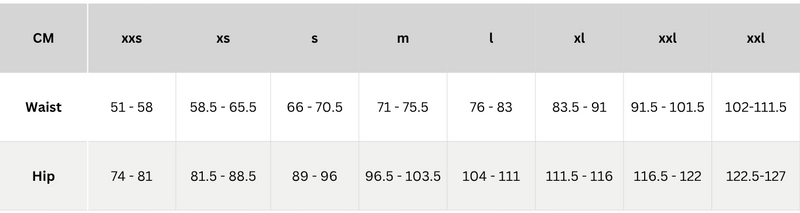ORGANICS BASICS_SIZE CHART