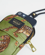 Olive Leopard Crossbody Phone Bag 