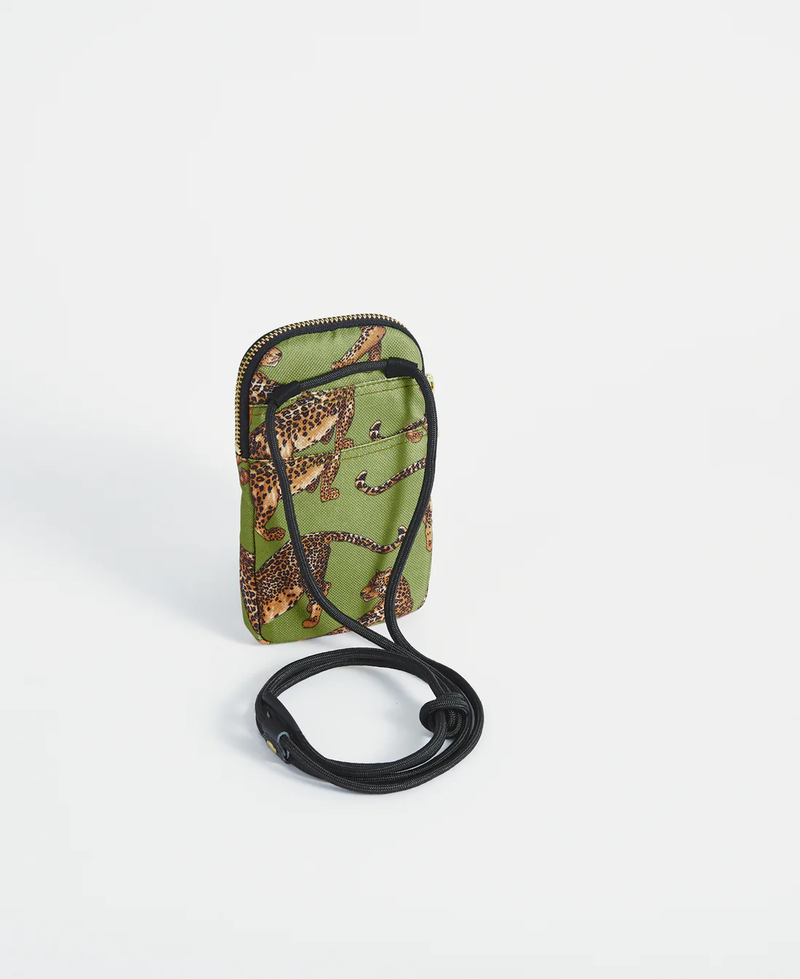 Olive Leopard Crossbody Phone Bag 