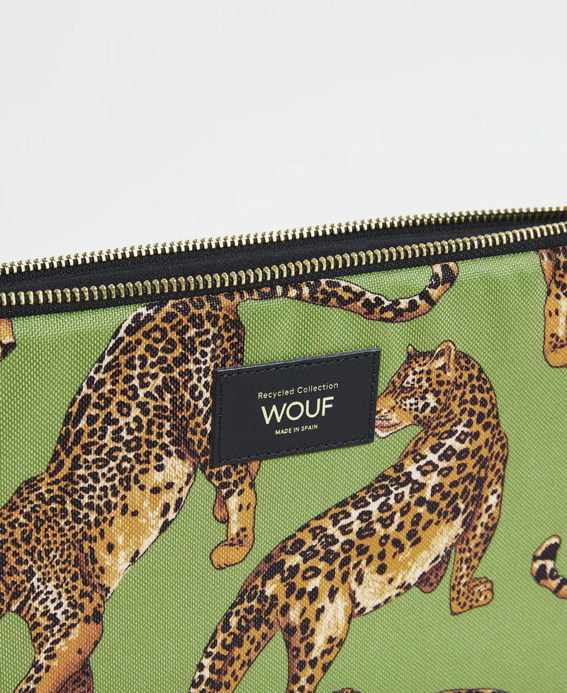 Olive Leopard Laptop Sleeve 13-14"