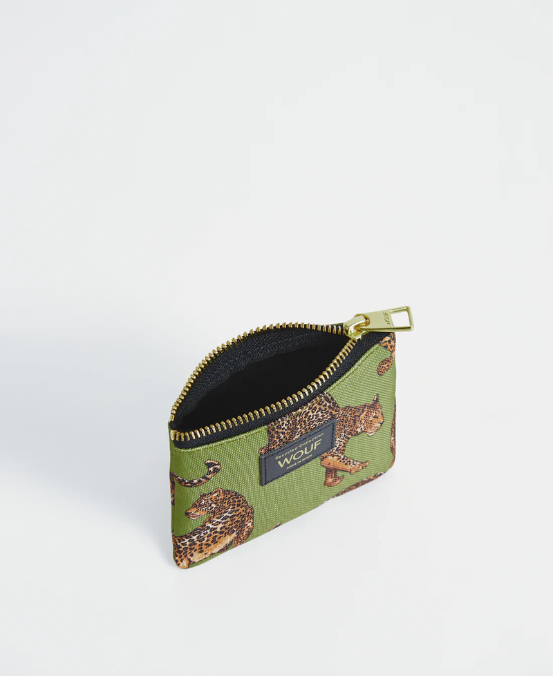 Olive Leopard Small Pouch