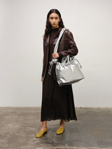 Ona Vegan leather Bag - Silver