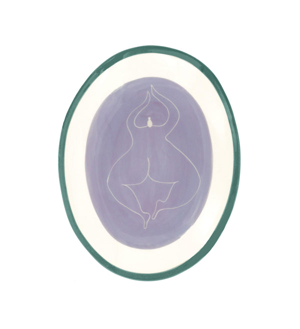 Oval Plate - Just Chilling Lilac