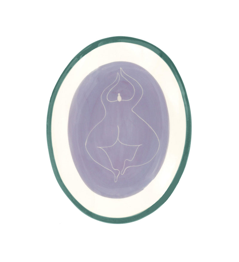 Oval Plate - Just Chilling Lilac