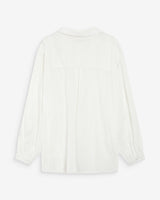 Oversized cotton shirt with puff sleeves ivoire Vibes