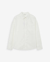 Oversized cotton shirt with tie-back ivoire Valerie
