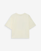 Oversized cotton slogan top ecru Voss