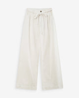 Oversized jeans with mid-rise waist white Pompon