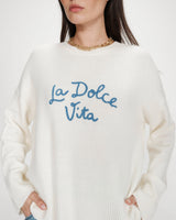 Oversized knit sweater bleuet Viggo