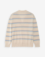 Oversized polo-collar sweater vanille Vaporetto