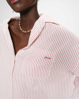 Oversized striped cotton shirt pivoine Vipera