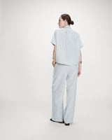 Oversized striped short-sleeve shirt bleuet Vercia