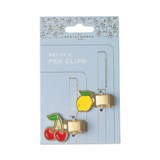 DESIGNWORKS INK Set 2 Pen Clips Lemon Cherry