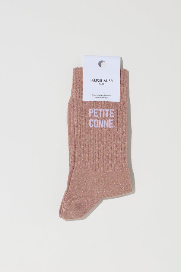 PETITE CONNE SOCKS - ROSE GLITTER