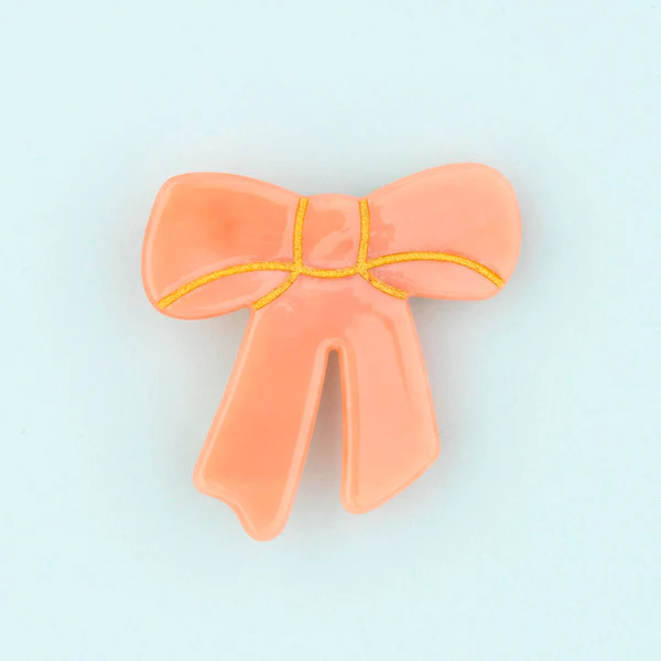 Pink Bow Barrette