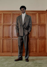 PLEATED SUIT TROUSER - ESPRESSO