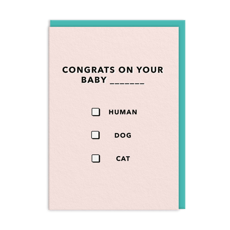 OOH DEER Congrats On Your Baby INSERT HERE Greeting Card