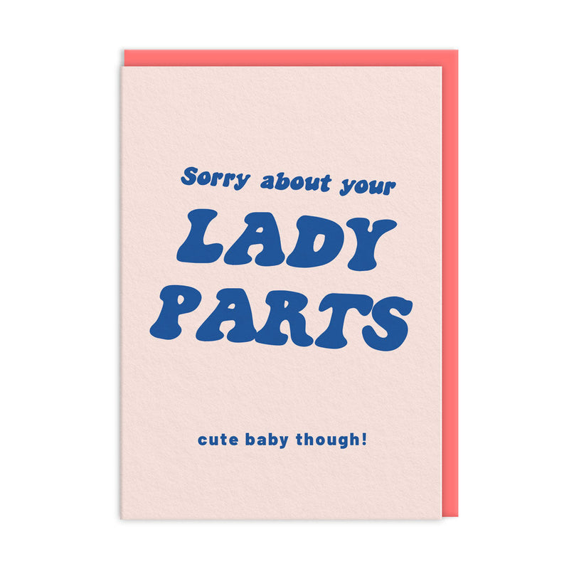OOH DEER Sorry About Your Lady Parts New Baby Card