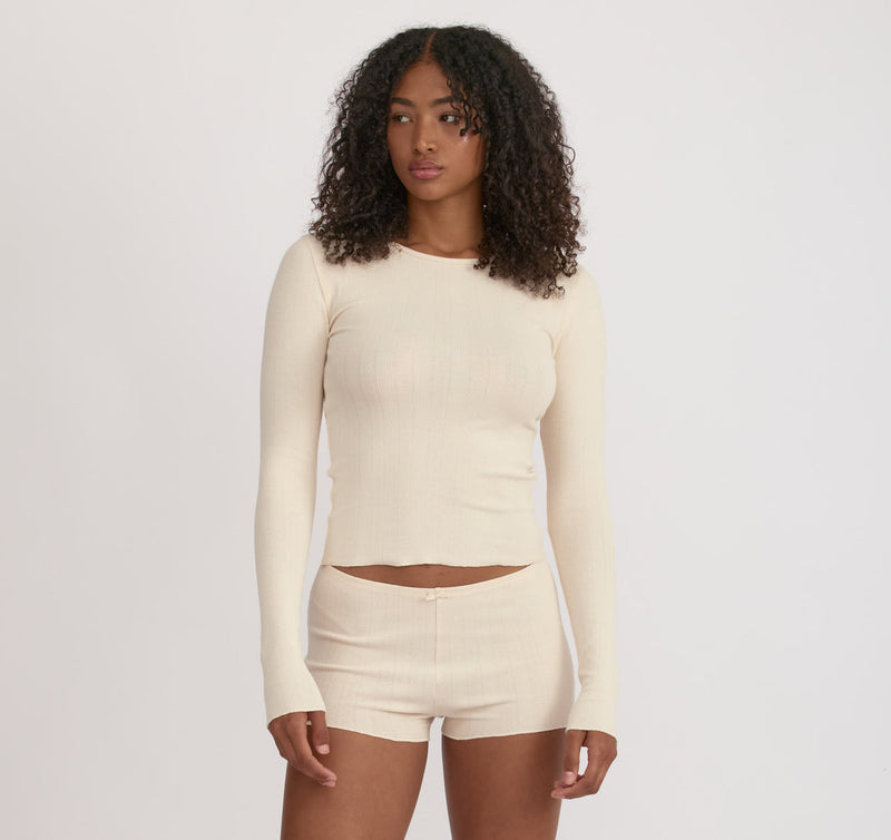POINTELLE SHORTS - CLOUD