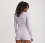POINTELLE SHORTS - SOFT LILAC