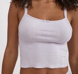 POINTELLE TOP - SOFT LILAC