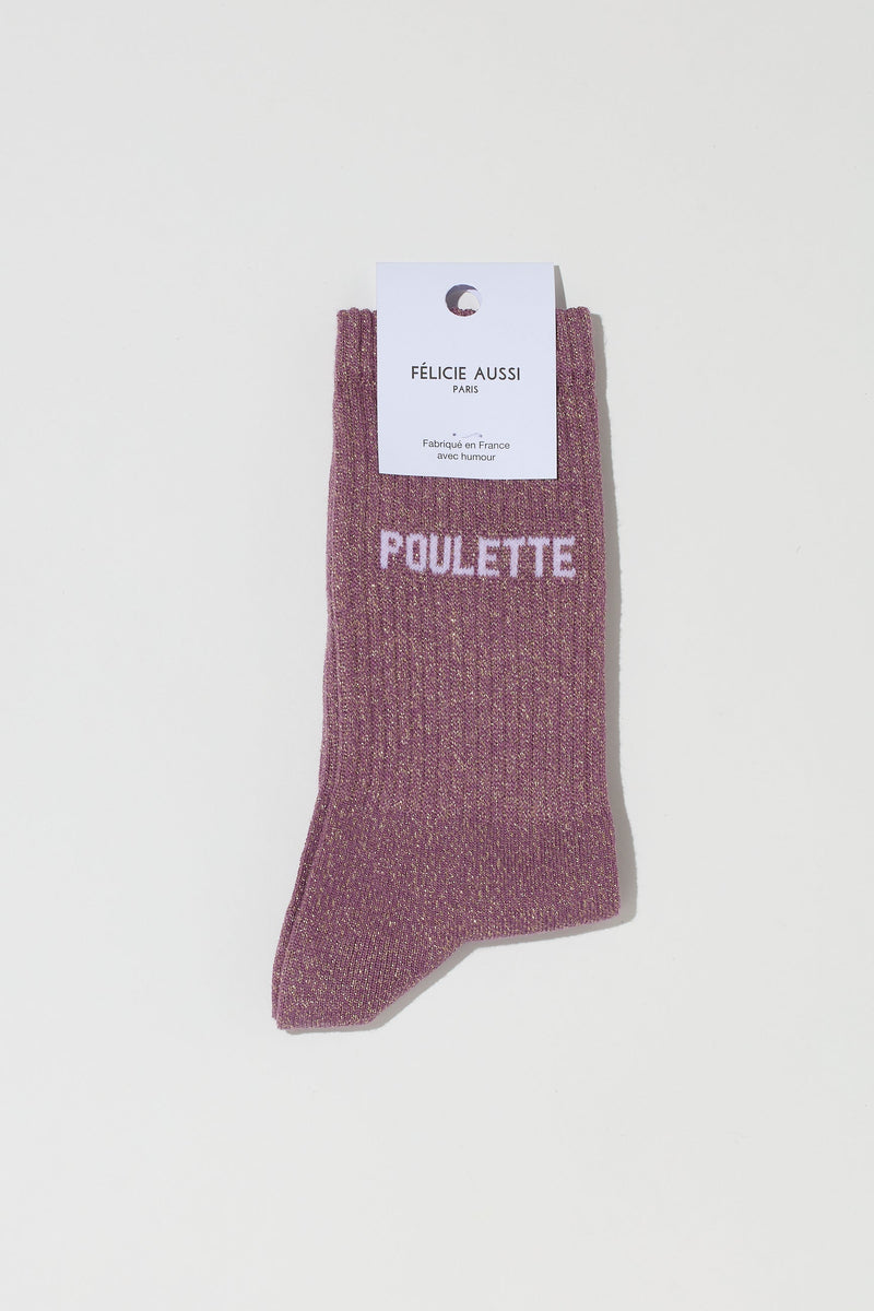 POULETTE SOCKS - RAISIN GLITTER