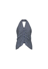 POWER HOUR HALTER - NAVY PLAID