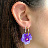 PURPLE PANSY EARRINGS