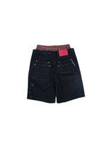 Paint Boxer Denim Shorts - Black