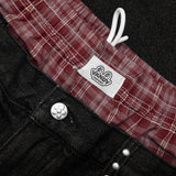 Paint Boxer Denim Shorts - Black