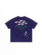 Paint Flower Bouquet Tee - Purple