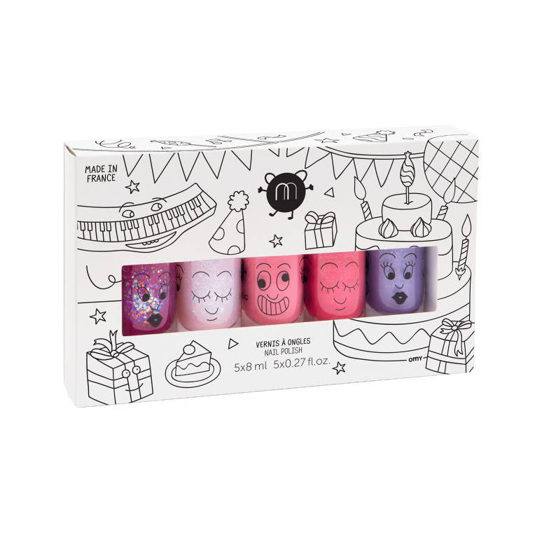 Party 5 Nailpolish Set - SHEEPY POLLY COOKIE KITTY PIGLOU