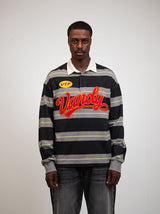 Patchwork Polo L/S - Black