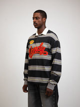 Patchwork Polo L/S - Black