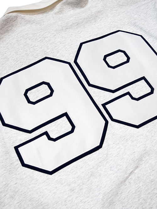 Patchwork Polo L/S - Heather Grey