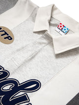 Patchwork Polo L/S - Heather Grey