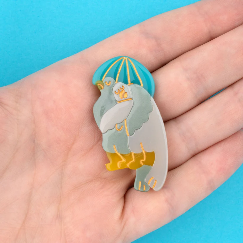 Pigeons hair clip