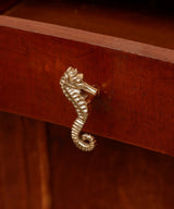 Pippa Seahorse Knob Left Brass