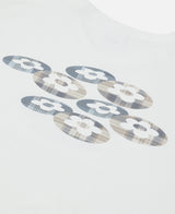 Plaid Two Flower Tee - White